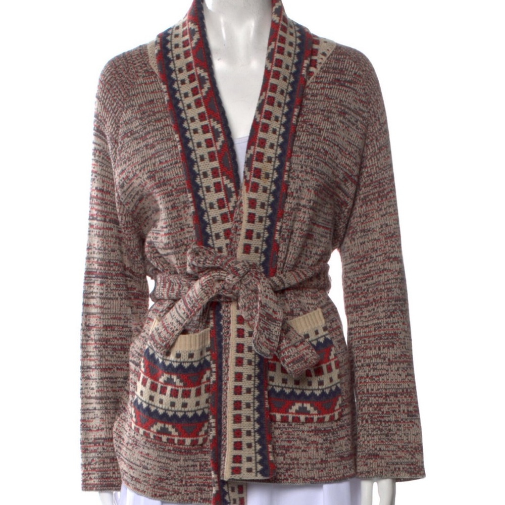 THE GREAT. Multicolor Patterned Cardigan